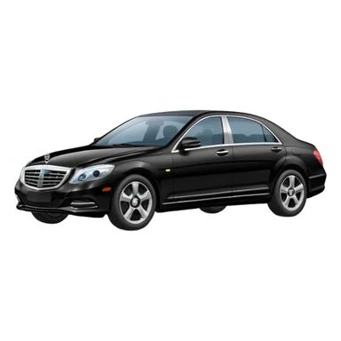 Crée-moi une voiture noire, berline, très classe La voiture  en long 2025classe S que d’un côté  sticker