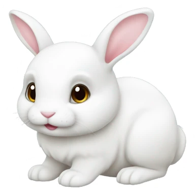 white bunny cute (only head) sticker