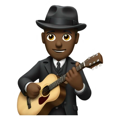 Peaky blinder playing guitar sticker