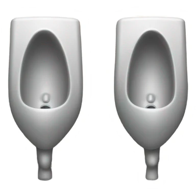 Two urinals in restroom  sticker