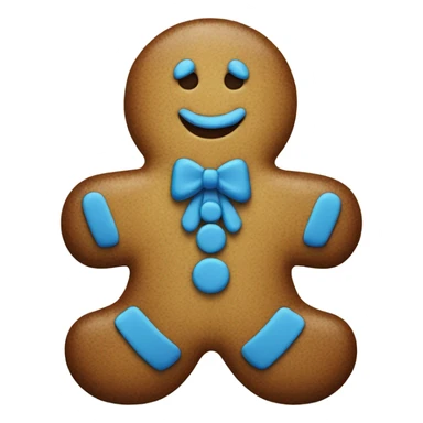  Blue gingerbread man  sticker