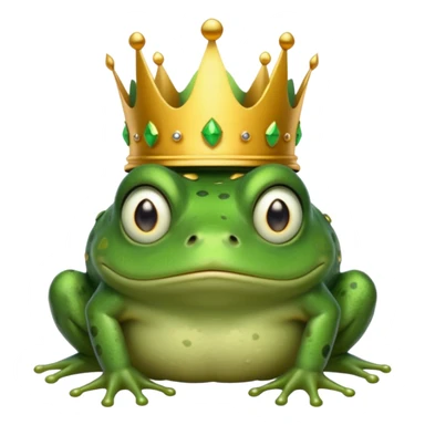 Defeated king frog sticker
