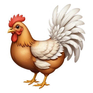 Chicken with a human butt sticker