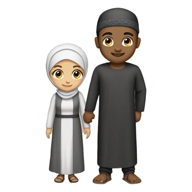 muslim boy and girl lovng sticker