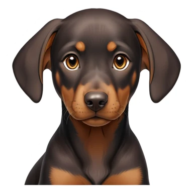 cinematic-noble-doberman puppy-portrait-emoji,-poised-and-regal,-with-a-strong,-athletic-build-and-a-lustrous,-well-groomed-black and tan fur,-deep-set-soulful-brown-eyes,-simplified-yet-sharp-and-sophisticated-features,-highly-detailed, sticker