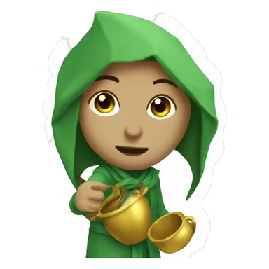 Duende con una olla llena de oro sticker