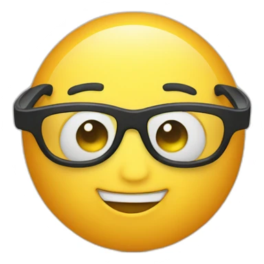 Happy tear with glasses sticker