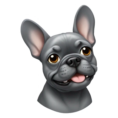 grey frenchie sticker