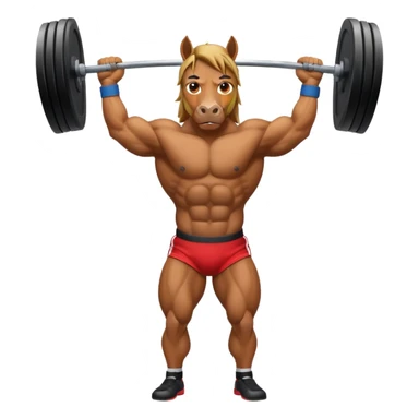 weightlifting horse sticker