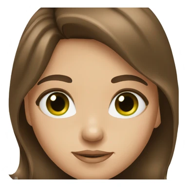 girl with brown hair and green eyes sticker