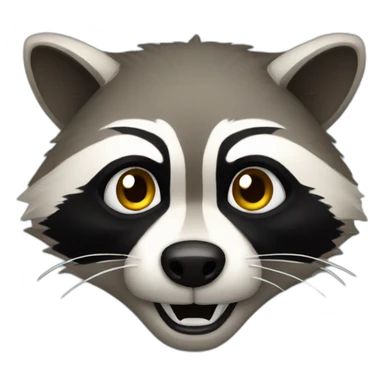very angry raccoon sticker