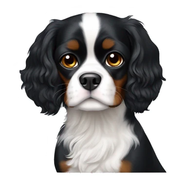 Black Cavalier king but has a white stripe on chest and a bit of white on chin sticker
