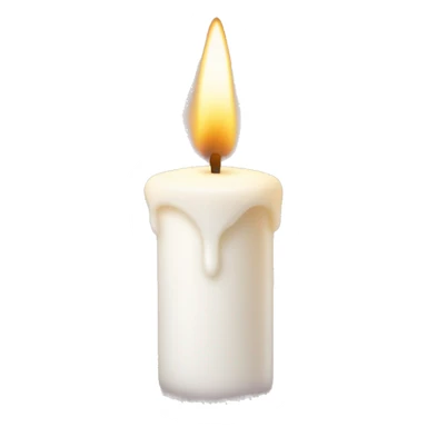 Christmas white  candle heart sticker