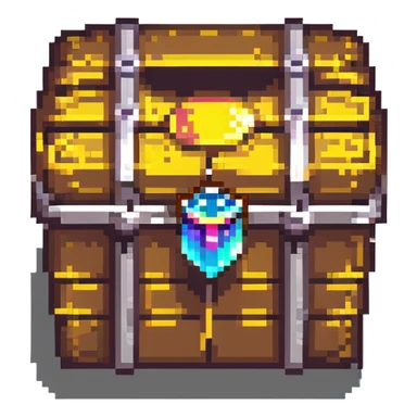 glowing treasure chest sticker