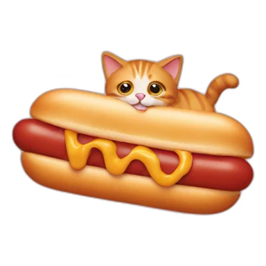 cat with spinning hotdog sticker