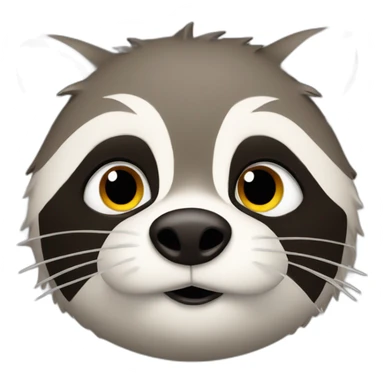 Racoon fat sticker