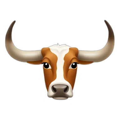 lONGHORN STEER SIDE VIEW, LONG HORNS sticker