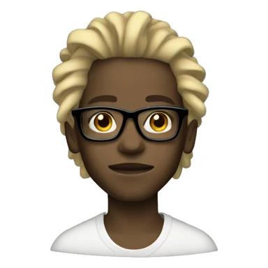 young thug with glasses and blonde dread sticker