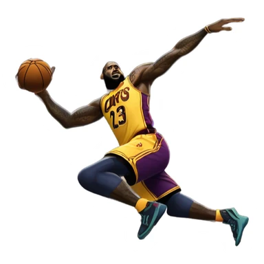 LeBron dunking on venom sticker
