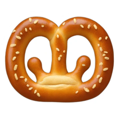 Pretzel in shape of a crown sticker