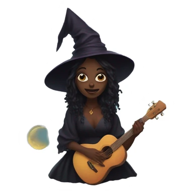 whimsical witchy album cover sticker