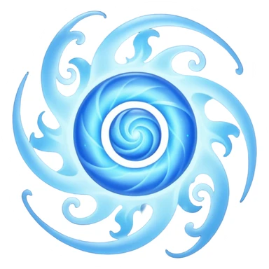 magical object blue magic mist swirl around with ancient symbol sticker