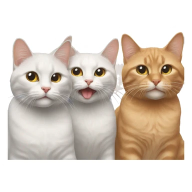 four cats looking really cool sticker