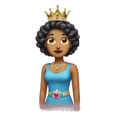 Latina baddie with crown on  sticker