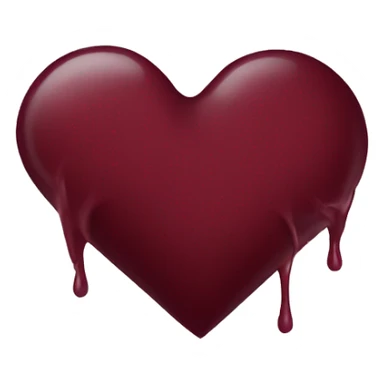 broken maroon heart sticker