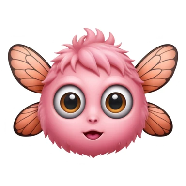 pink fly animal sticker