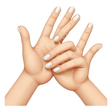 two white hands dapping up sticker