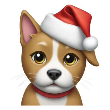 Christmas cat and dog sticker