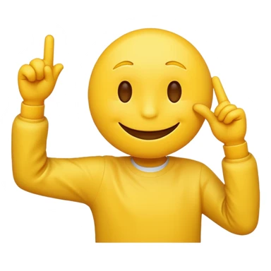 A dabbing emoji sticker