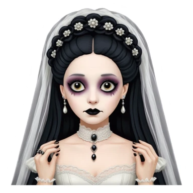 Lene Lovich like victorian creepy bride sticker