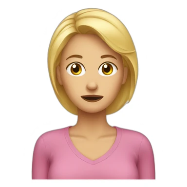 upset blonde mom sticker