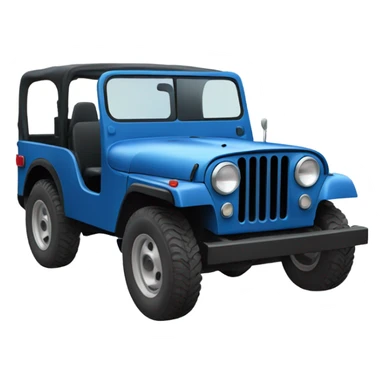 Cj-6 jeep blue sticker