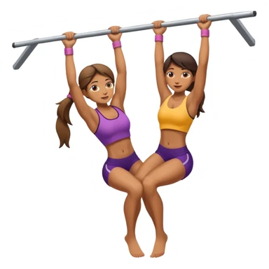 woman doing pull up full body sticker