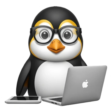 yeah thats nice now convert it into pengeuin with his laptop
 sticker