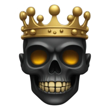 Skull king crown black sticker