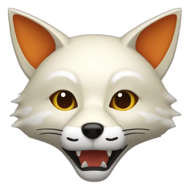 Japanese fox mask sticker