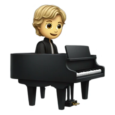 luke skywalker playing piano sticker