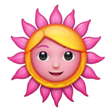 make a sun with very pink tones sticker