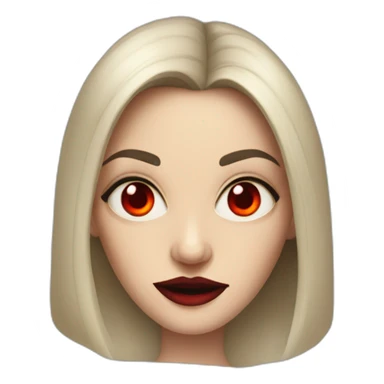 realistic dracula woman red eyes sticker