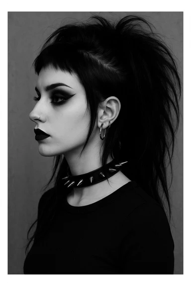 goth profile girl sticker
