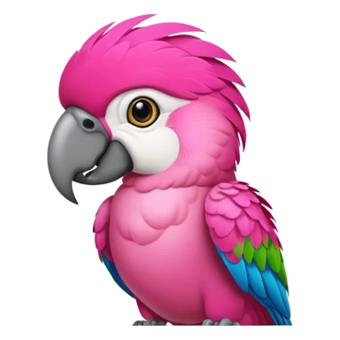 pink parrot sticker