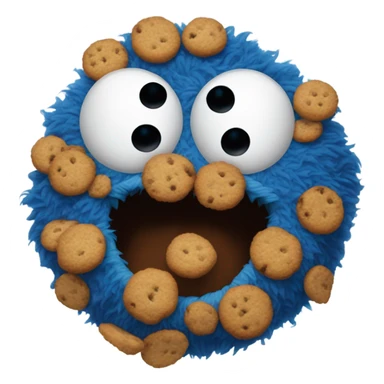 Blue Elmo Cookie Monster sticker