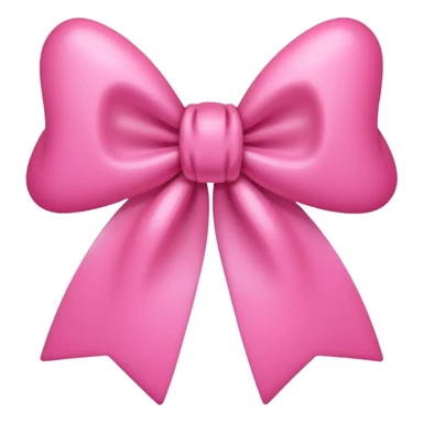 cute pink emoji of a bow sticker