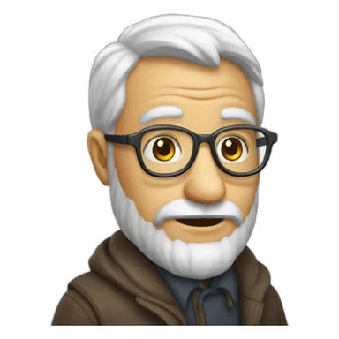 Un nain avec des lunettes sticker