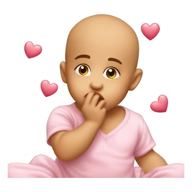 Baby blowing kisses sticker