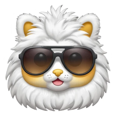 a plushie with cool sunglasses sticker